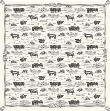 Angus Homestead Silk Scarf